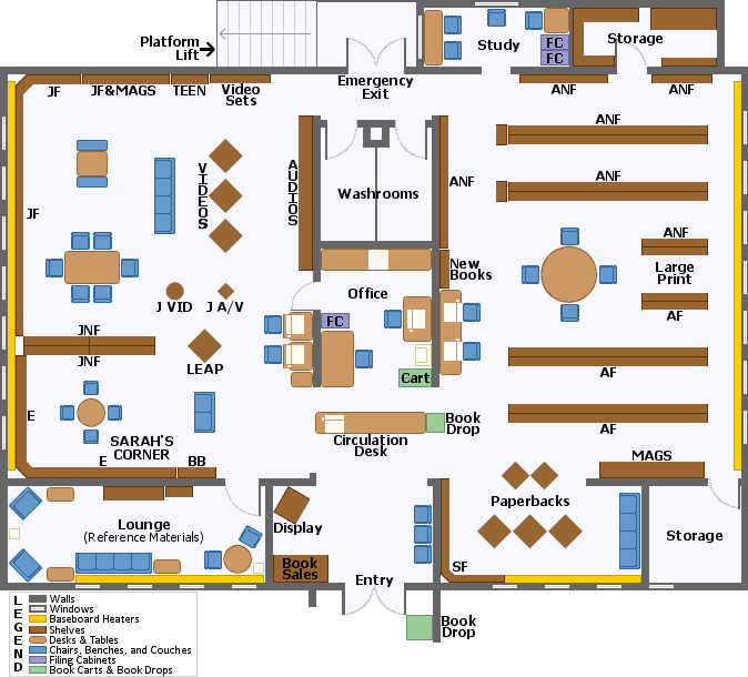 Nakusp Public Library Floor Plan