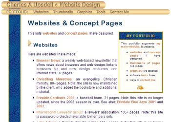Charles A Upsdell Website Design
