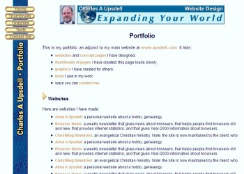 Charles A Upsdell Website Design